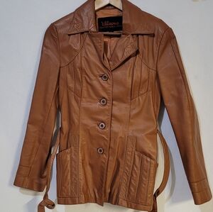 Vintage Wilson Suede And Leather Tan Leather Jacket